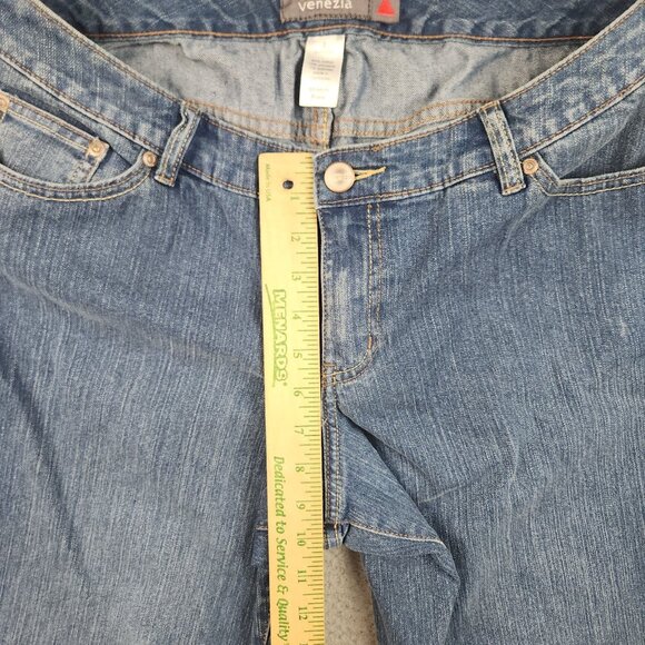 Y2K Lane Bryant Flare Leg Jeans Women's 2 Stretch Mid Rise Denim Pants Venezia - Picture 6 of 8